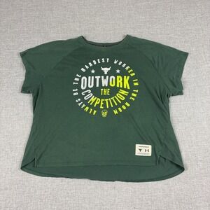 Under Armour HeatGear Shirt Womens Medium Green Outwork Competition Project Rock